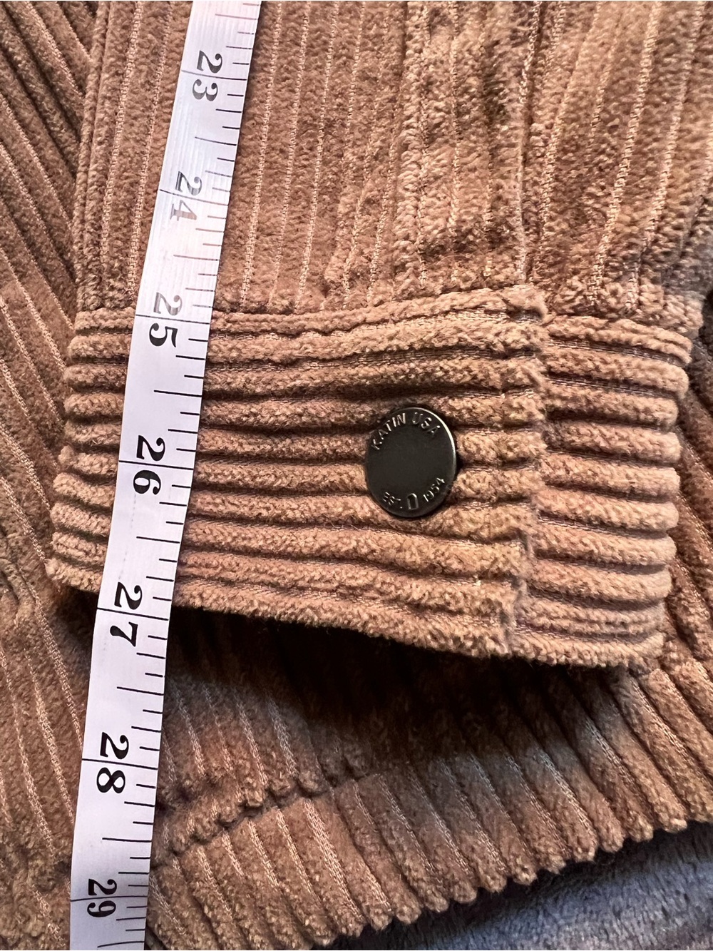 Katin Kane Corduroy Jacket Men Size L Shell Full Zip Taupe Khaki Brown Shacket - Picture 13 of 16